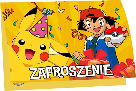 Zaproszenie Urodzinowe Pokemon Pikachu X Cm Allegro Pl