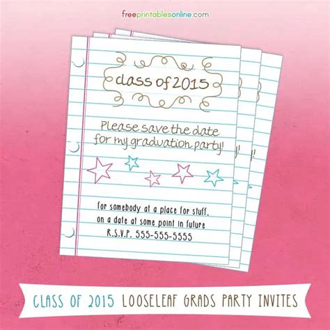 2015 Graduation Save the Date Cards - Free Printables Online