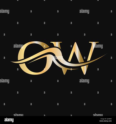 Letter OW Logo Design. Initial OW Logotype Template For Business And Company Logo Stock Vector ...