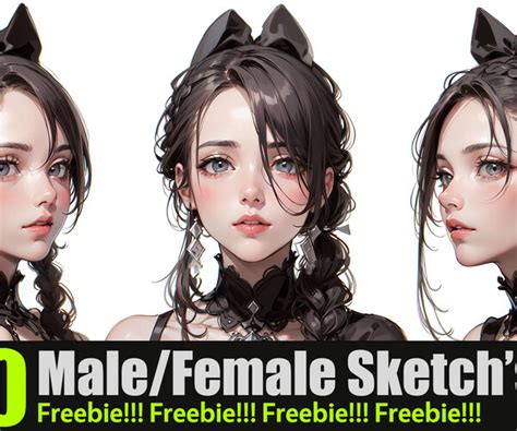 ArtStation - Anime Male/Female Head Sketch | Artworks