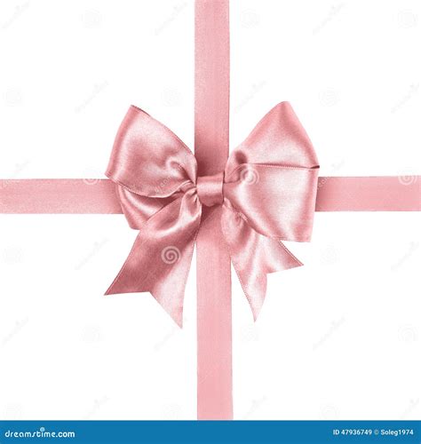 Light Pink Bow Made from Silk Ribbon Stock Image - Image of beautiful ...