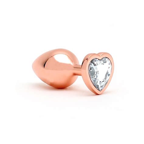 Plug Anal con Joya en Forma de Corazón Pisa Rose Gold Sexcalofrios