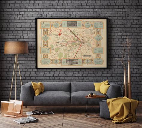 London Underground Map Print Art History London Map Wall - Etsy