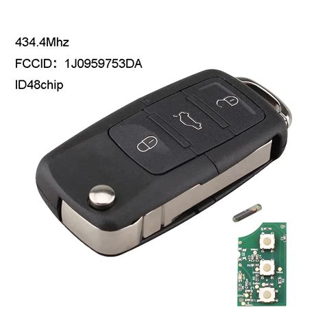 Flip Remote Key Control 3 Button For VW SKODA Roomster Fabia Superb 1J0