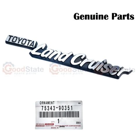 GENUINE TOYOTA LANDCRUISER 45 40 Series FJ BJ HJ Front Fender Badge