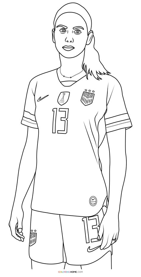 Alex Morgan Coloring Page Coloring Home