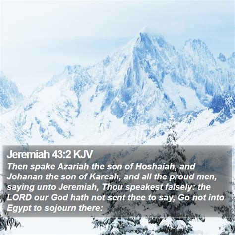 Jeremiah Kjv Then Spake Azariah The Son Of Hoshaiah And