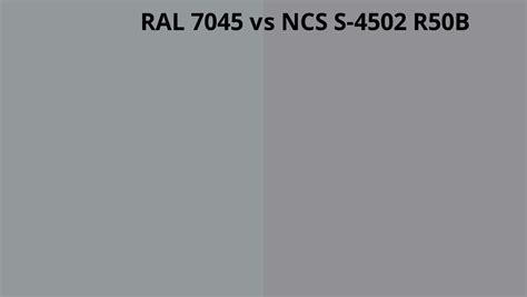 Ral 7045 Vs Ncs S 4502 R50b Ral Colour Chart Uk