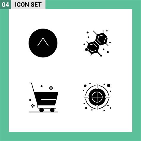 Thematic Vector Solid Glyphs And Editable Symbols Of Arrow Shopping