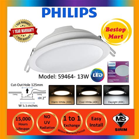 Philips Meson Round Led Downlight W W W