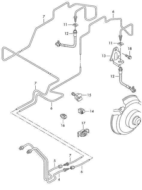 Volkswagen Passat Syncro 1997 1999 Brake Pipe Brake Hose Vag Etka Online