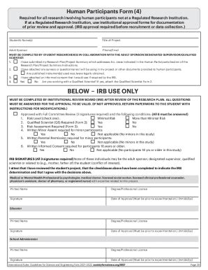 Fillable Online 4 Human Participants Pdf Human Participants Form 4