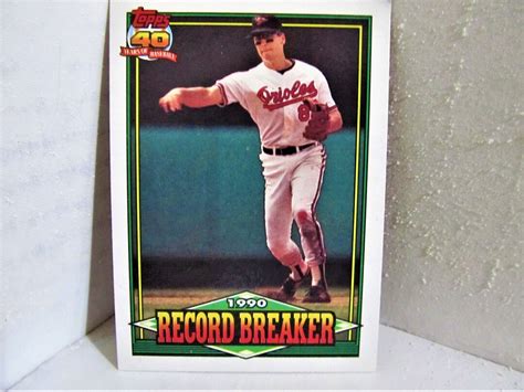 Topps 1990 Record Breaker Cal Ripken Baseball Card Etsy