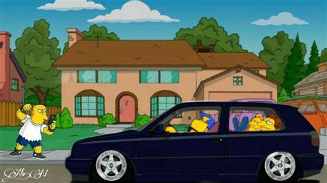 Pin en Simpsons Fotos de autos Calcomanía para auto Jetta clasico