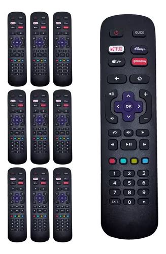 Kit 10 Controle Remoto Para Tv Philco Aoc Roku Smart Tv Frete grátis