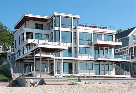 California Style Modern Beach House On Lake Michigan Beach Style