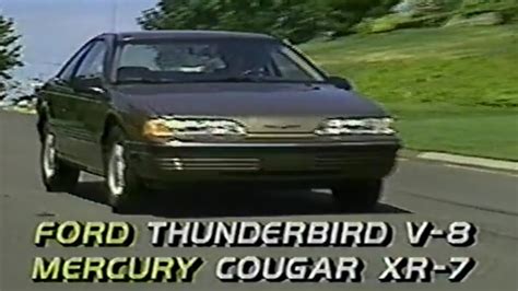 1991 Ford Thunderbird V8 Mercury Cougar XR 7 V8 MotorWeek Retro