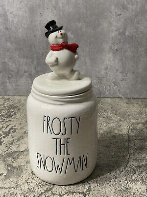 Rae Dunn Frosty The Snowman Canister Frosty Topper White Baby Size