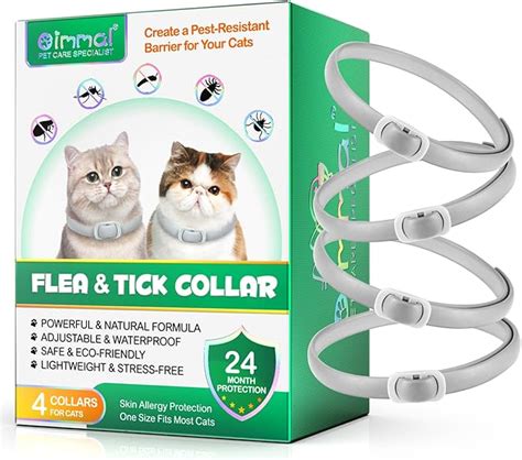 Flohhalsband Katze Zeckenhalsband für Katzen 4 STK Einstellbar Zecken