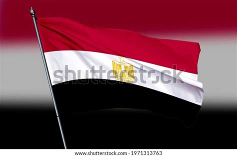 Egypt Flag 3d Realistic Waving Flag Stock Illustration 1971313763