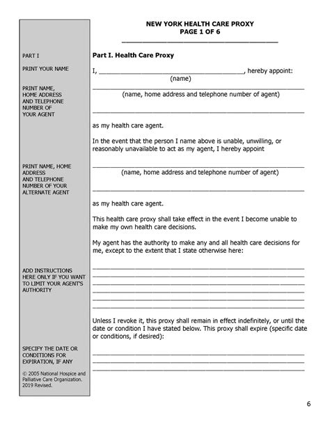 Free New York Advance Directive Form Pdf Eforms