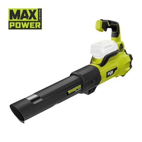 Ryobi Ry Blxa V Max Power Cordless Brushless Whisper Leaf Blower