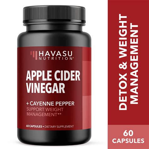 Havasu Nutrition Apple Cider Vinegar And Cayenne Pepper Capsules For