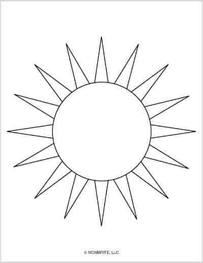 Free Printable Sun Template Free Printable Templates