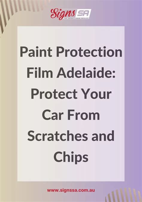 PPT Paint Protection Film Adelaide Protect Your Car From Scratches