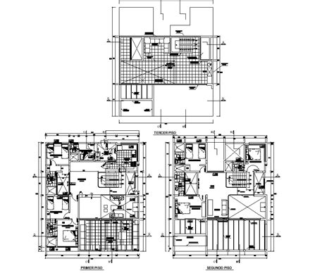 Dormitory plan dwg file - Cadbull