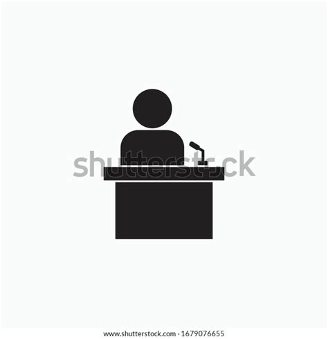 Speaker Man Icon Vector Isolated Stock Vector Royalty Free 1679076655