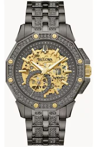 Reloj Bulova 98a293 Octava Cristales Original Time Square Color De La