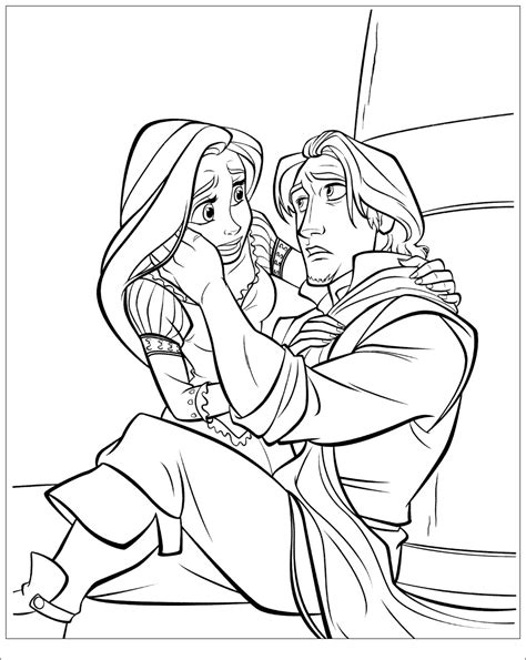 Flynn Rapunzel Disney S Tangled Coloring Page Ausmalbilder Sexiz Pix