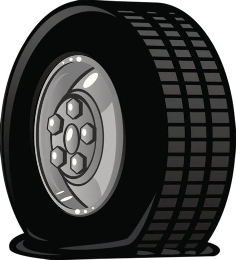 Flat Tire Illustrations Royalty Free Vector Graphics And Clip Art Istock