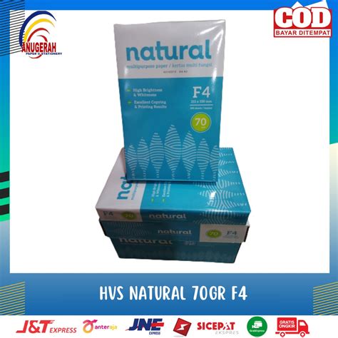 Jual Kertas Hvs Natural Folio F4 70 Gram Murah Rim Shopee Indonesia