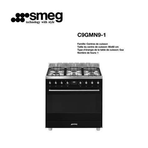 cuisinière SMEG gaz 4 feux avec 1 fours 60cm x 60cm SCD60EMX9 Smeg