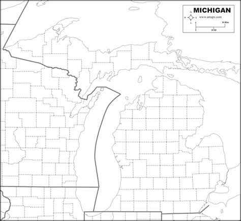 Printable Map Michigan - Free Printable Map
