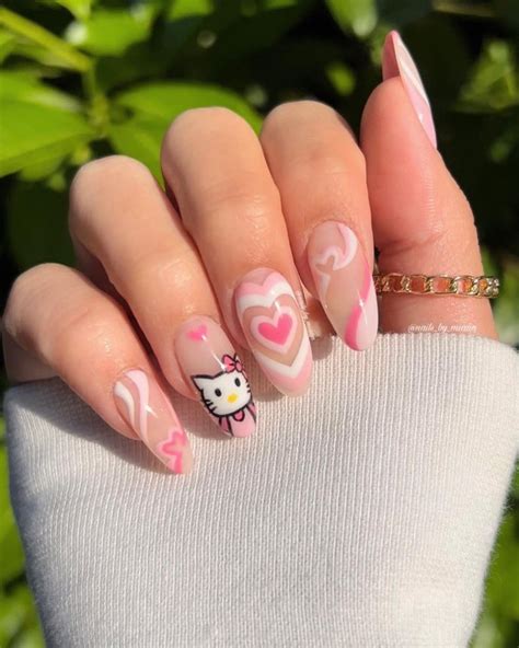 Hello Kitty Nails 💗 Hello Kitty Nails Hello Kity Nails Pink Nails