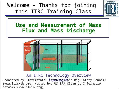 Ppt 1 Use And Measurement Of Mass Flux And Mass Discharge An Itrc