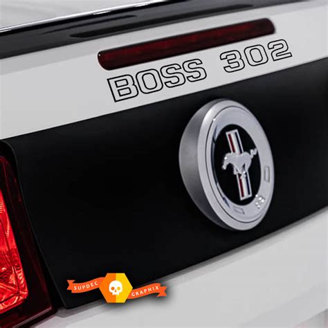 2015 2016 2017 2018 2019 Ford Mustang Boss 302 Rear Trunk Vinyl Decals