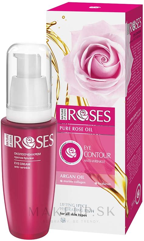 Krém na pokožku okolo očí proti vráskam Nature of Agiva Roses Pure