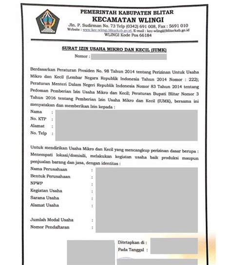 Detail Surat Keterangan Umkm Koleksi Nomer