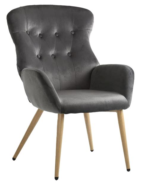 Wancq Velvet Accent Chair Modern Tufted Button Wingback Vanity Chair