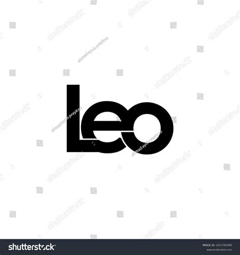 Leo Initial Letter Monogram Logo Design Stock Vector Royalty Free