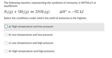 Solved The Following Reaction Is INITIALLY At Equilibrium Chegg