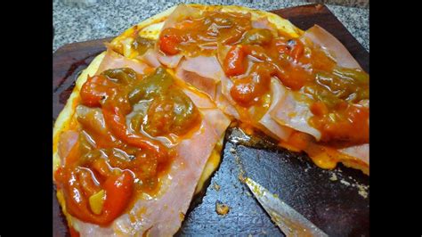 Pizza De Jam N Y Morrones Asados A La Parrilla Locos X La Parrilla