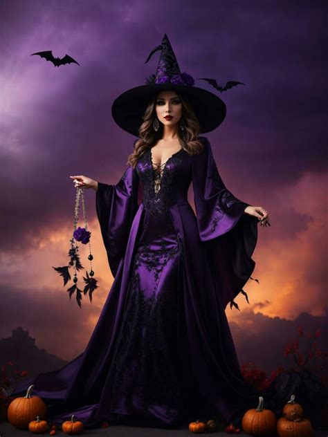 Halloween women witch spooky and scary themed. Ai Generative 31723529 ...