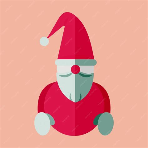 Premium Vector Minimalist Illustration Santa Claus Red Suit White