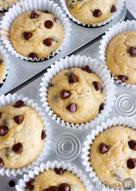 Easy Banana Chocolate Chip Muffins Big Bears Wife