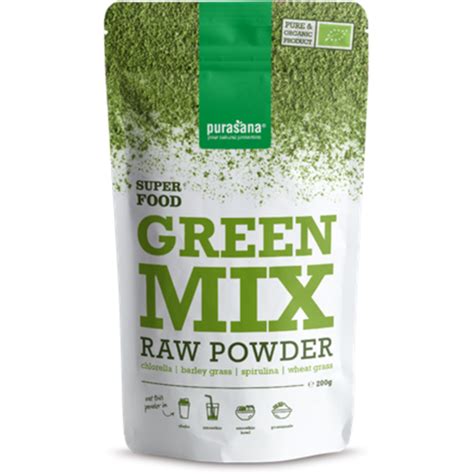 Organic Green Mix Powder 200 G Purasana VitalAbo